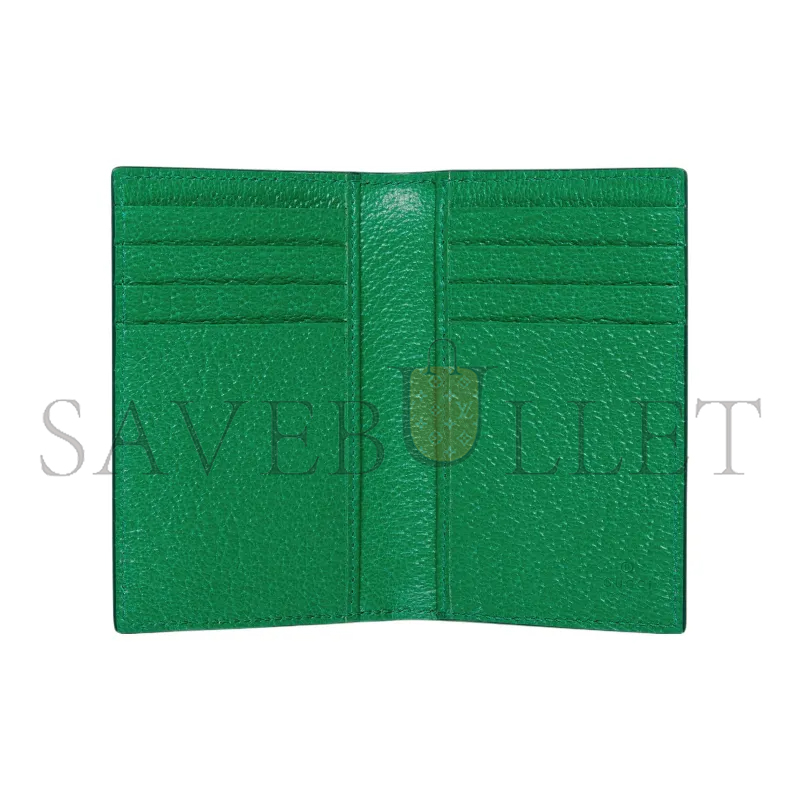 GUCCI GREEN INTERIOR GG LONG CARD CASE 768249 (15*12cm)